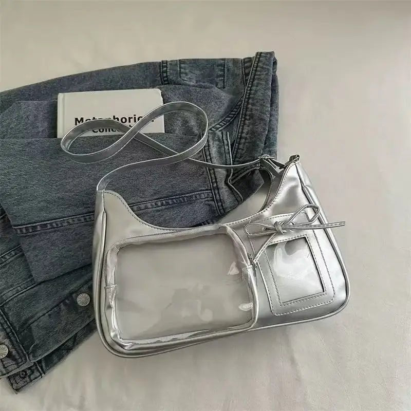 Y2k Harajuku Shoulder Bag Women Korean Transparent Ita Bag School Crossbody Bag Female Japanese Designer Preppy Handbag Purse - PrimeNest