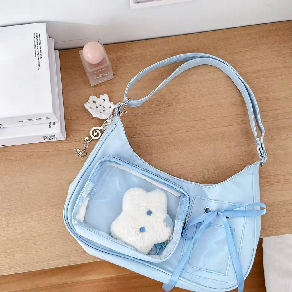 Y2k Harajuku Shoulder Bag Women Korean Transparent Ita Bag School Crossbody Bag Female Japanese Designer Preppy Handbag Purse - PrimeNest