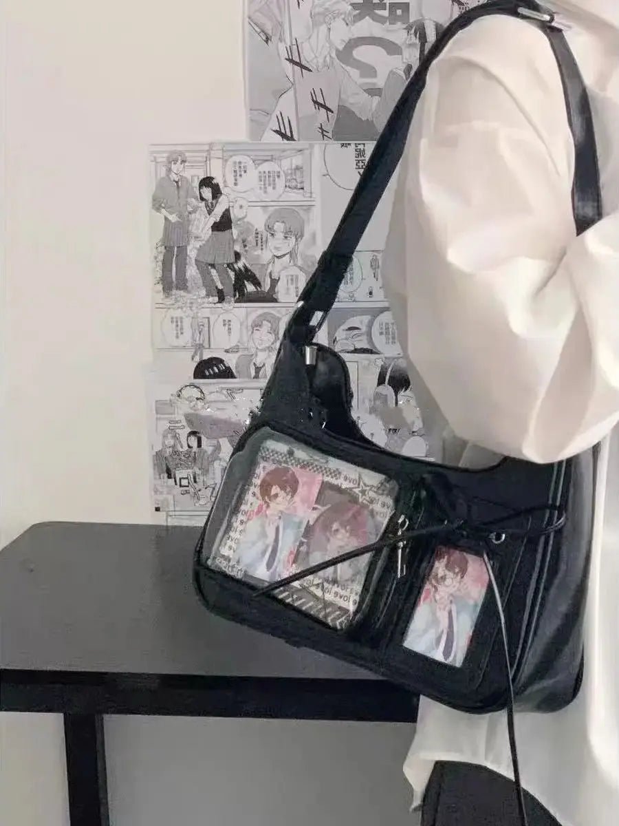 Y2k Harajuku Shoulder Bag Women Korean Transparent Ita Bag School Crossbody Bag Female Japanese Designer Preppy Handbag Purse - PrimeNest