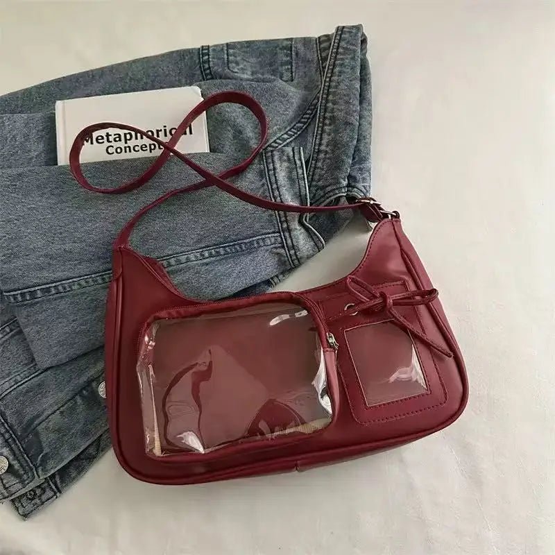 Y2k Harajuku Shoulder Bag Women Korean Transparent Ita Bag School Crossbody Bag Female Japanese Designer Preppy Handbag Purse - PrimeNest