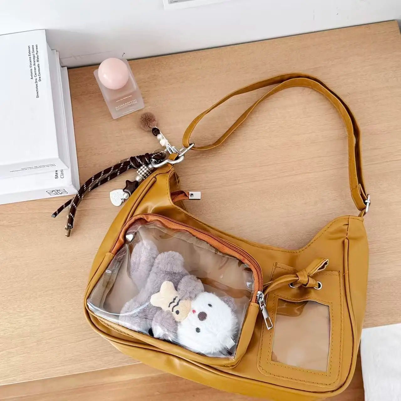 Y2k Harajuku Shoulder Bag Women Korean Transparent Ita Bag School Crossbody Bag Female Japanese Designer Preppy Handbag Purse - PrimeNest