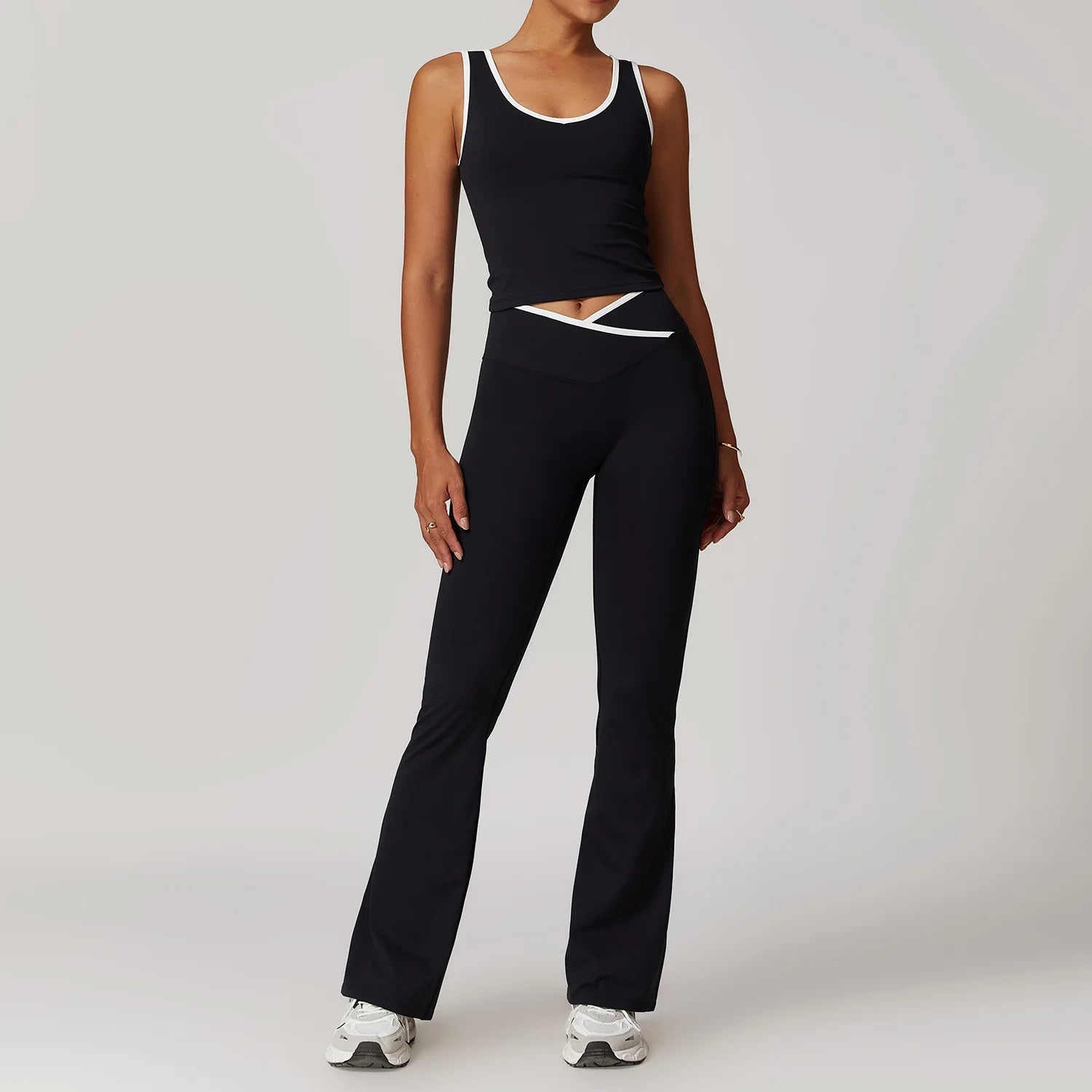 Yoga Set 2 Pieces Workout Outfits Fitness Sportswear Gym Tracksuit High Waist Leggings Sports Bra Athletic Wear Women Clothes - PrimeNest