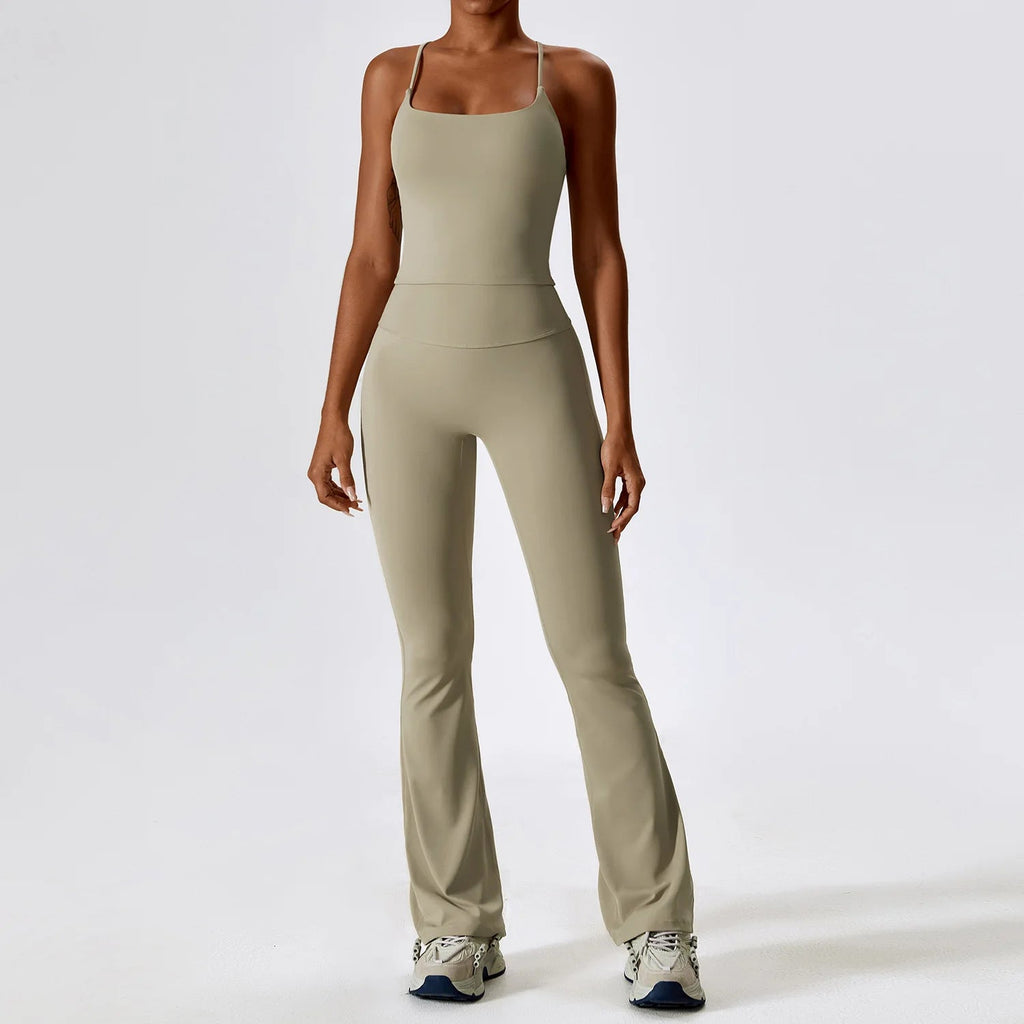 Yoga Set 2PCS Seamless Women Sportswear Workout Clothes Athletic Wear Gym Legging Fitness Bra Crop Top Long Sleeve Sports Suits - PrimeNest