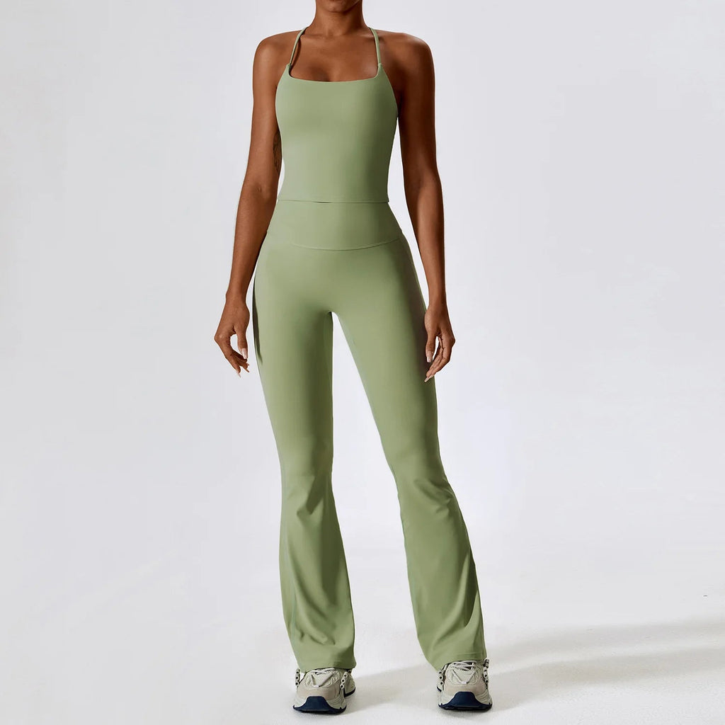 Yoga Set 2PCS Seamless Women Sportswear Workout Clothes Athletic Wear Gym Legging Fitness Bra Crop Top Long Sleeve Sports Suits - PrimeNest