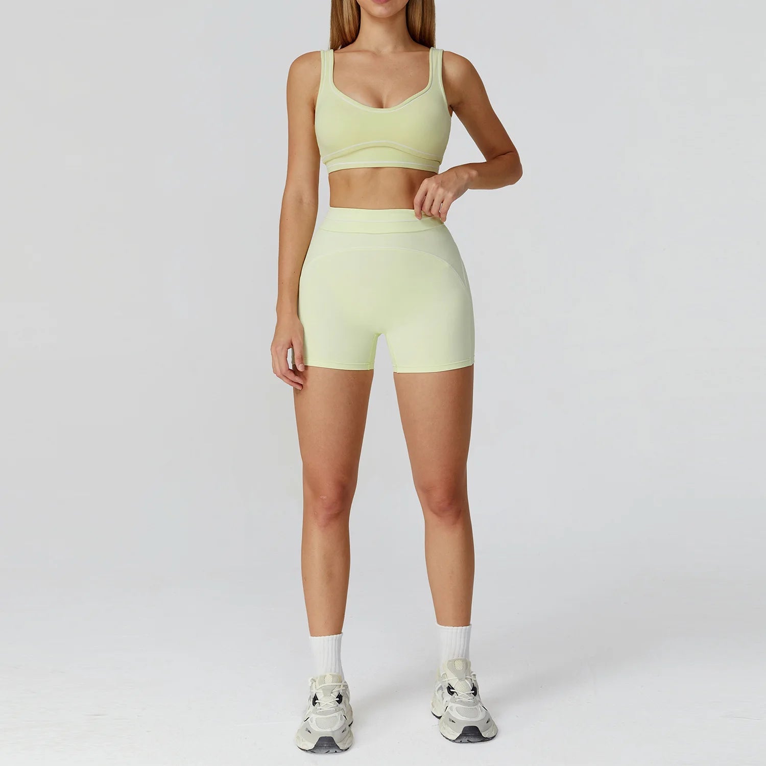 Yoga Suit Women Tracksuit Sports Bra High Waist Legging Shorts Outfit Gym Set Fitness Running Workout Clothes Push Up Sportswear - PrimeNest