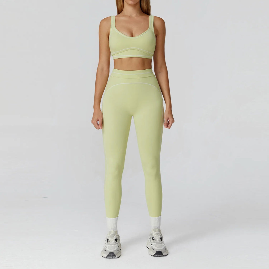 Yoga Suit Women Tracksuit Sports Bra High Waist Legging Shorts Outfit Gym Set Fitness Running Workout Clothes Push Up Sportswear - PrimeNest