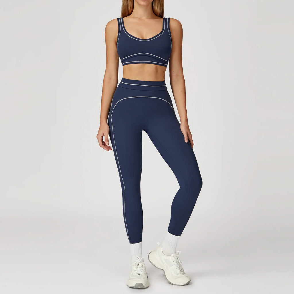 Yoga Suit Women Tracksuit Sports Bra High Waist Legging Shorts Outfit Gym Set Fitness Running Workout Clothes Push Up Sportswear - PrimeNest