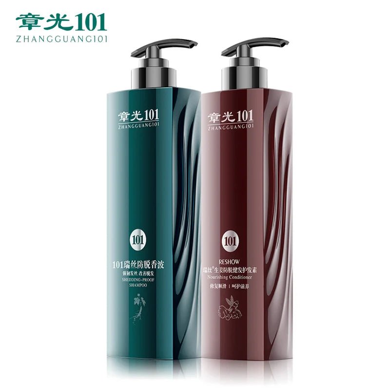 Zhangguang 101 Anti Hair Loss Hair Shedding Proof Shampoo 360g Ginger Nourishing Hair Conditioner Set Chinese HERBAL - PrimeNest