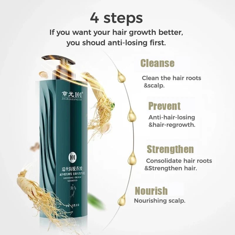 Zhangguang 101 Anti Hair Loss Hair Shedding Proof Shampoo 360g Ginger Nourishing Hair Conditioner Set Chinese HERBAL - PrimeNest